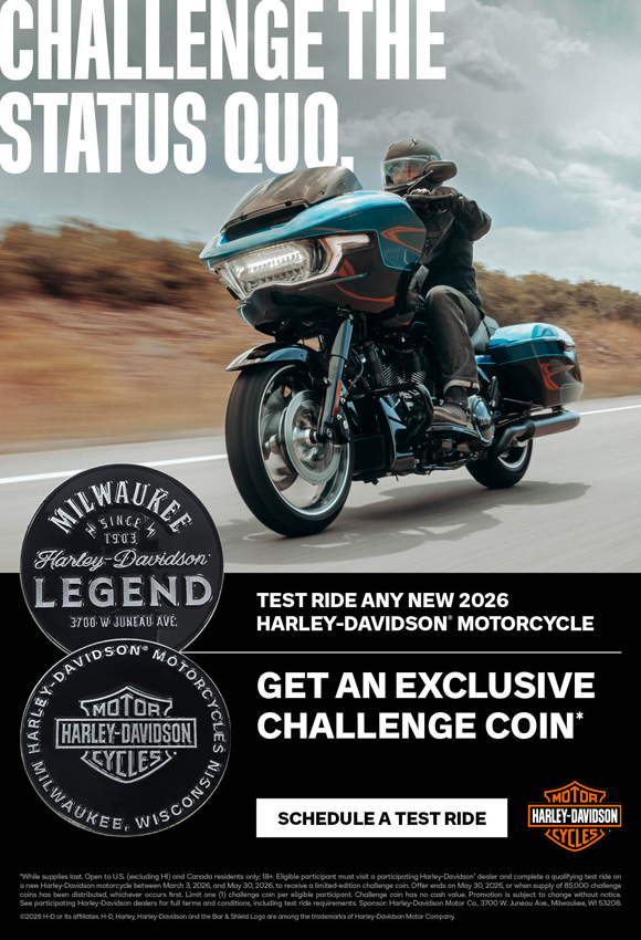 Challenge the Status Quo Test Ride Incentive